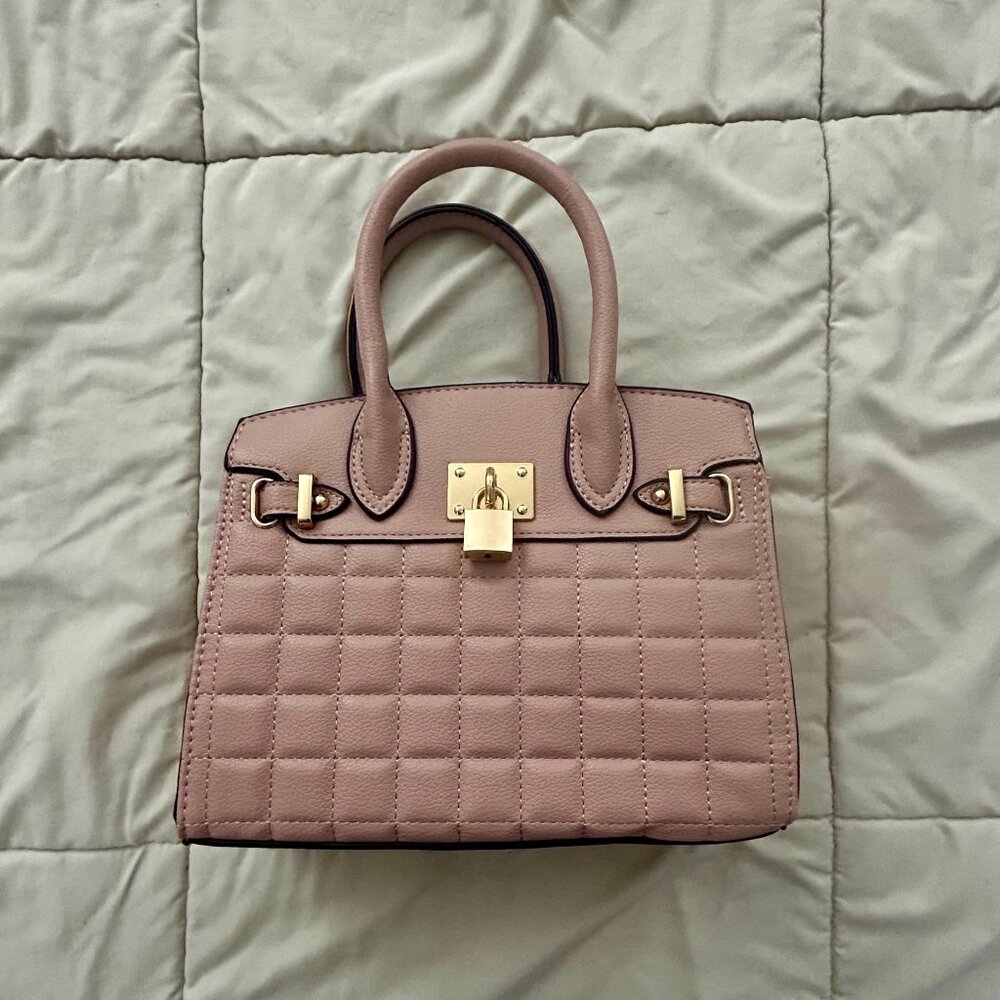 Blush Pink Quilted Purse & Matching Wallet